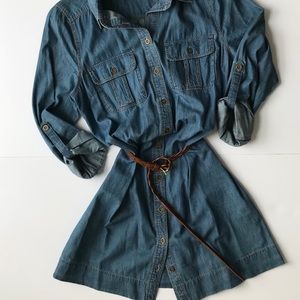 Forever 21 belted denim dress!